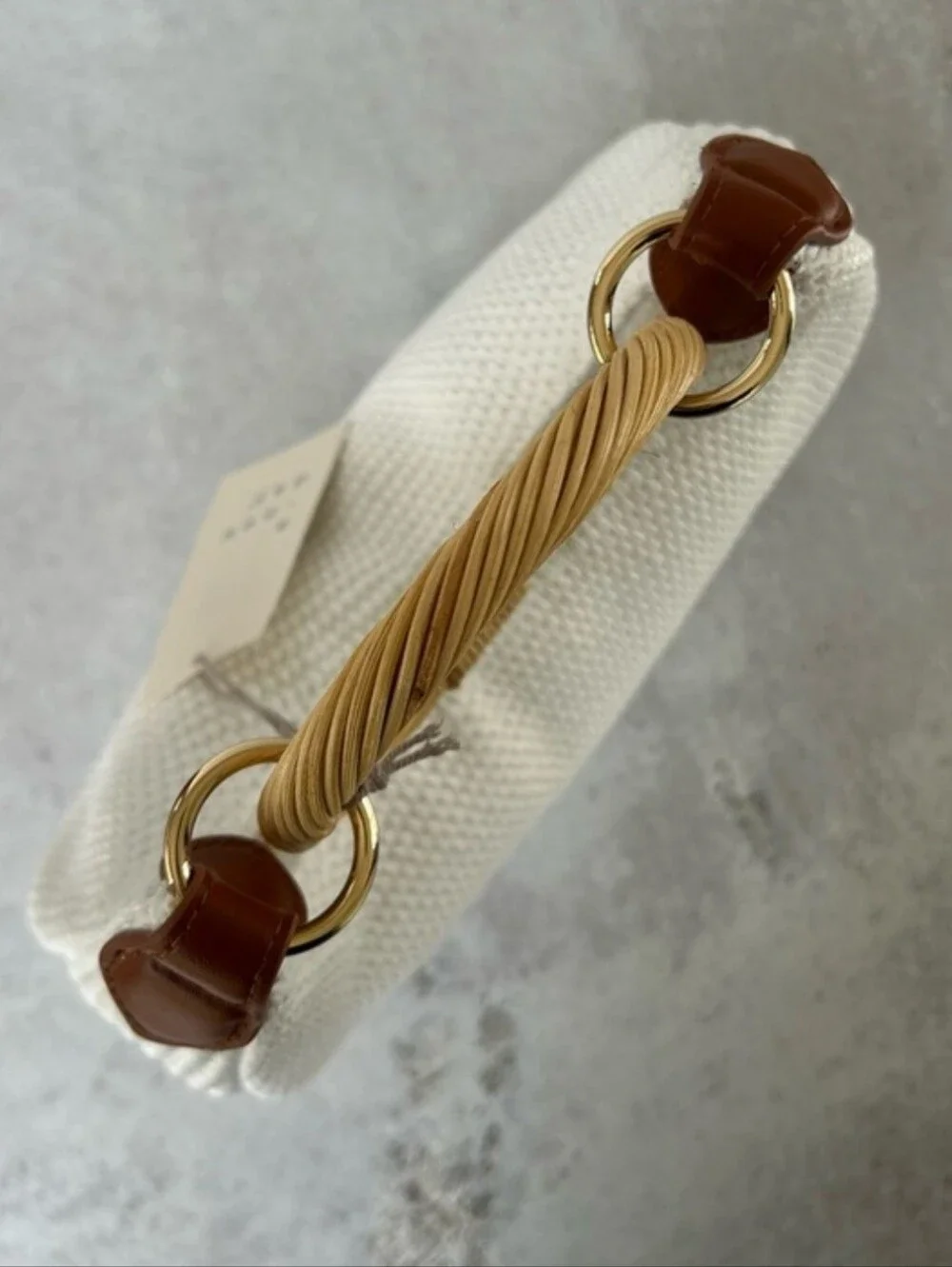 A . New Day Boho Bracelet Handbag in White NWT